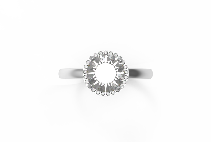 Halo Diamond Engagement Ring | Dearest