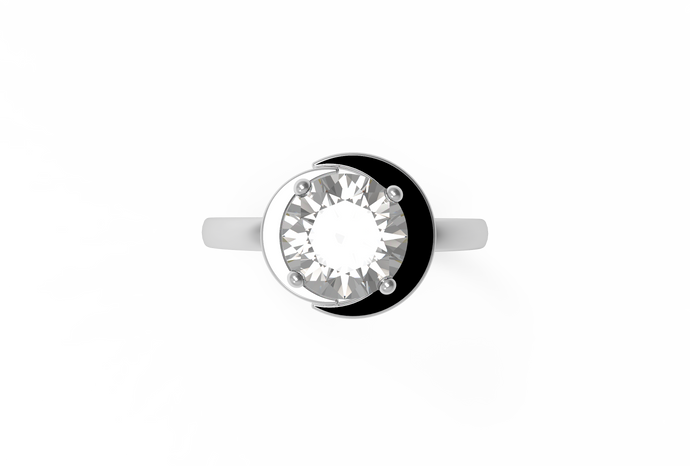 Moon Diamond Engagement Ring | Dearest