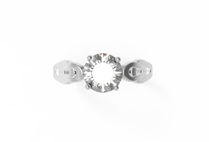 Ribbon Diamond Engagement Ring | Dearest
