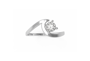 Wave Diamond Engagement Ring | Dearest